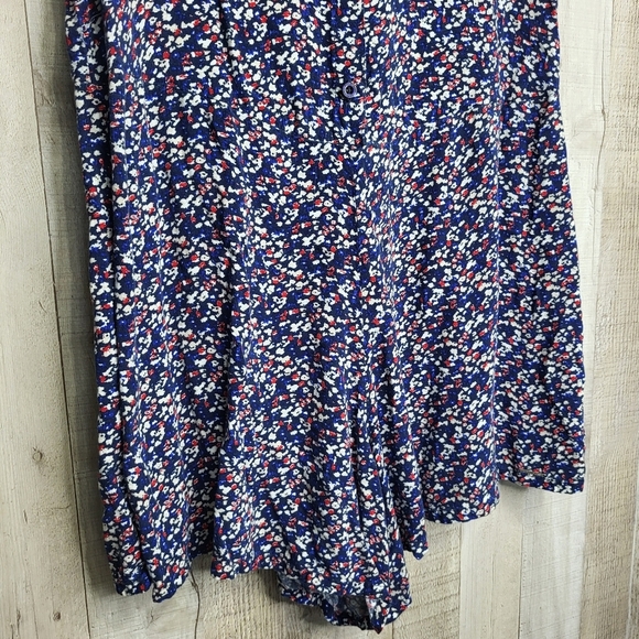 U.S Polo Assn Shorts Romper One Piece. Size Medium. Blue, Red & White. - Picture 3 of 13